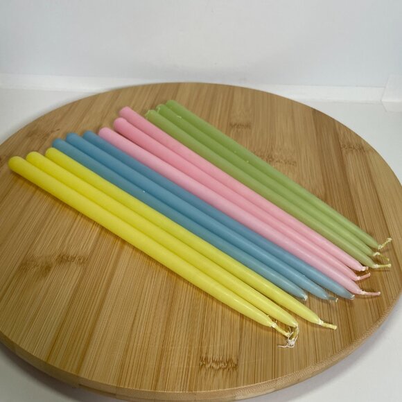 Williams Sonoma Easter Tiny Tapers Candle Pastel Colors Twelve 10 Inch USA Made - Picture 7 of 7